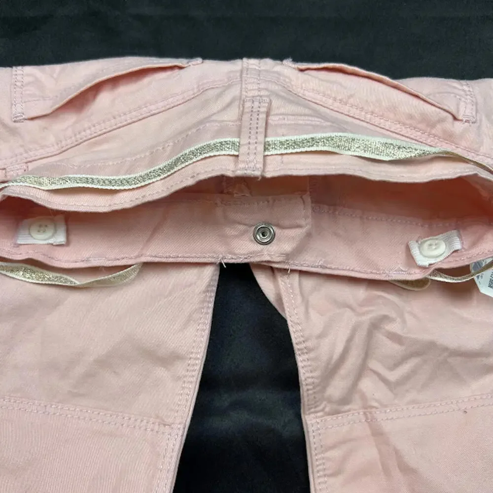 OshKosh B’gosh Girls Pink Cargo Pants Sparkly Belt NWT Size 6Y
